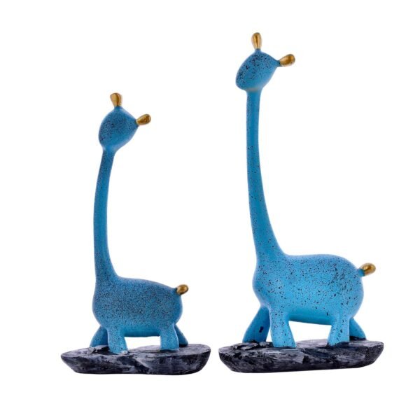 Giraffe Pair Antique Finish Showpiece