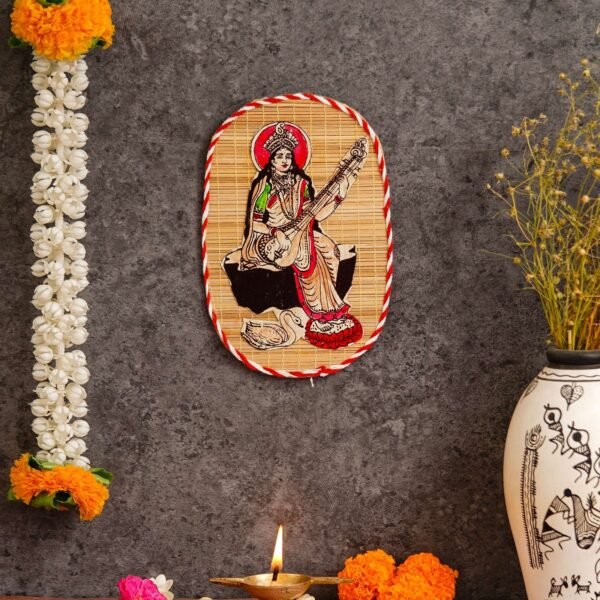 Bamboo Hand Crafted Wall Hangings Of Godess Sarwasti Ji For Home D?cor