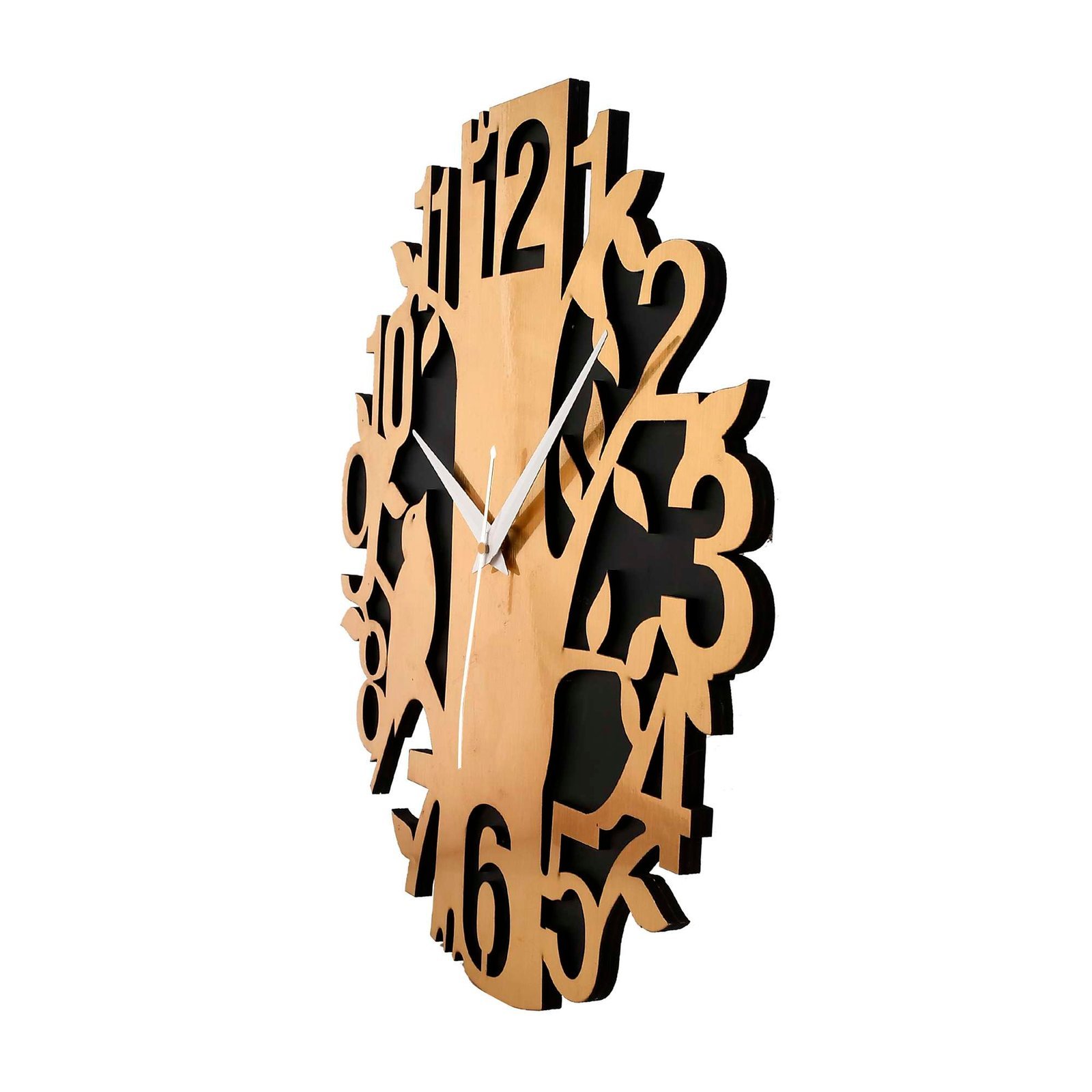 Wooden Silent Non-Ticking Wall Clock for Home Stylish Latest Designer Wall Clock for Home Living Room Bedroom Office Hall - Image 3
