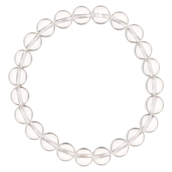 Clear Quartz Bracelet for Women Men's Gifts - Protection Healing Crystal Bracelet - 8mm Gemstone Beaded Adjustable
