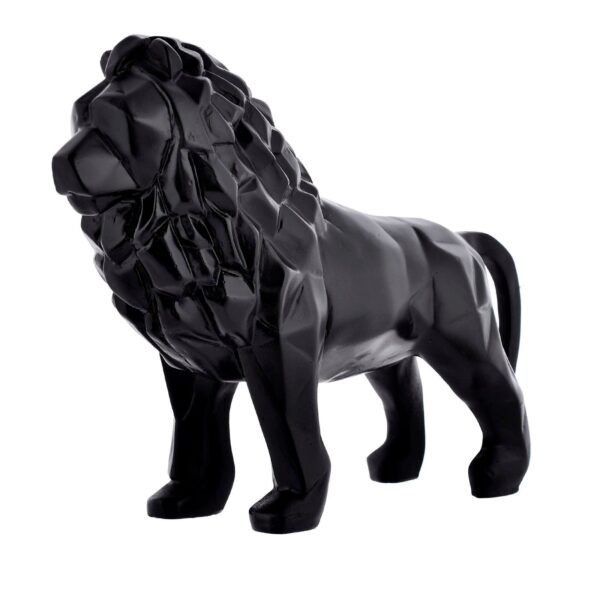 King Lion Black Statue