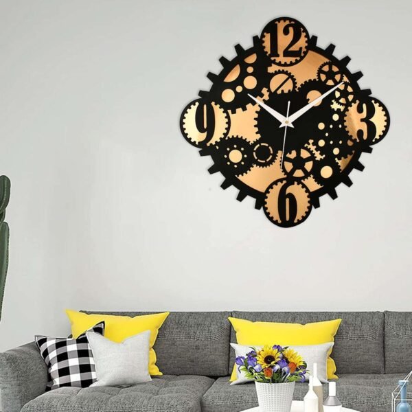Wooden Silent Non-Ticking Wall Clock for Home Stylish Latest Designer Wall Clock for Home Living Room Bedroom Office Hall