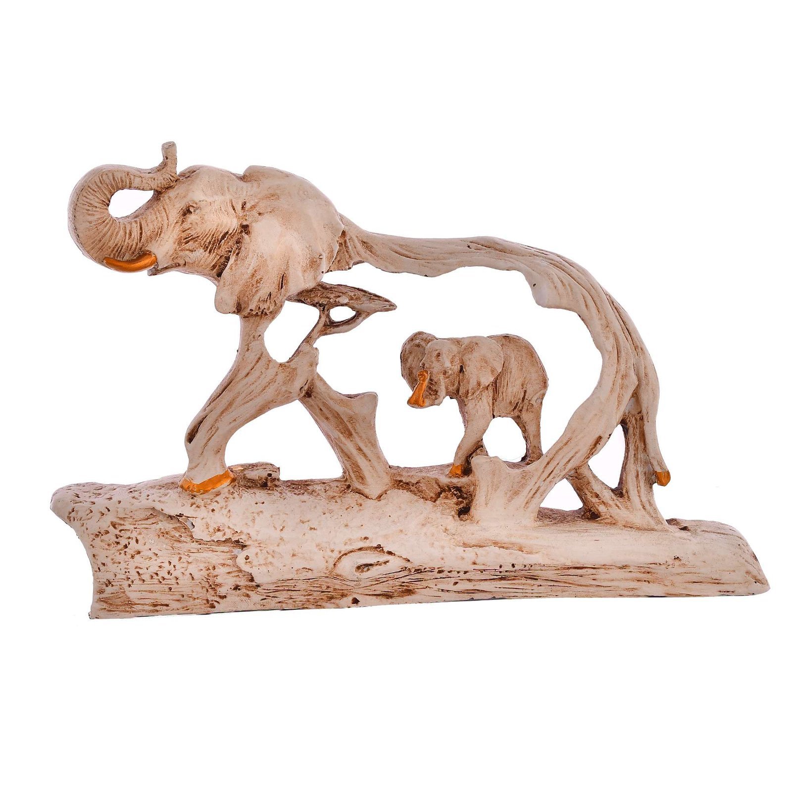 Elephant Family On Mountain